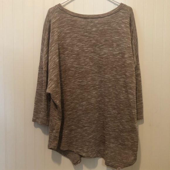 Heartsoul plus size 3X tan 3/4 sleeve top - Picture 5 of 5